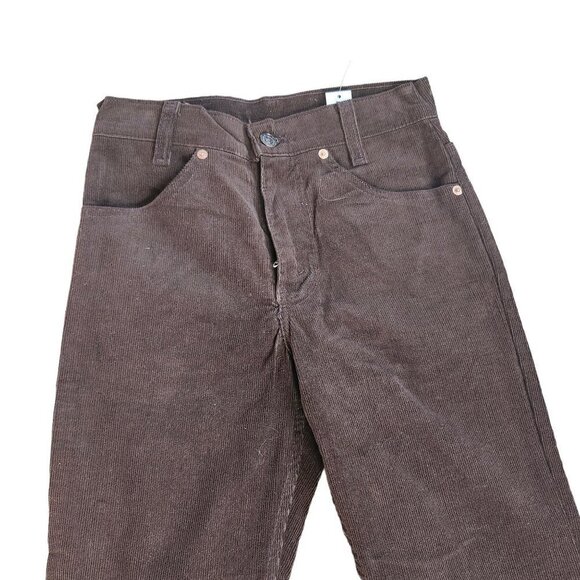 NWOT DEADSTOCK 70'S VINTAGE CHOCOLATE BROWN CORDUROY LEVI'S SIZE 26x32 - Picture 5 of 7